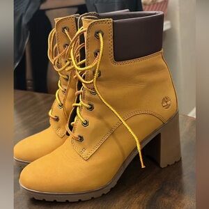 Timberland Women's Yellow Heeled Boots